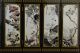 Old Collectible Decoration Lacquer Painting 4 Beauty Flowers Noble Screen Plates photo 4