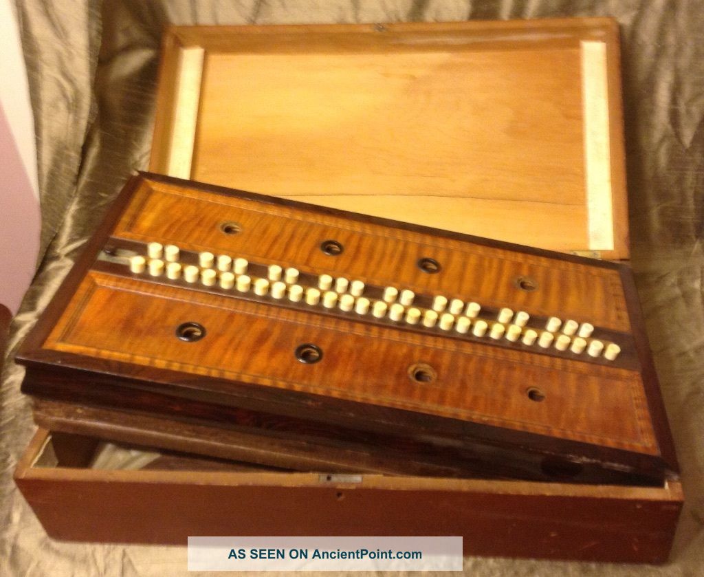C.  Austin Rosewood & Figured Maple Melodeon Lap Organ Circa 1835 Keyboard photo