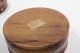 Antique Myrtl Wood Hair Box Oerding & Sons Hand Dated 1920 5 1/2 