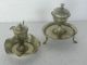 2 Pc Vintage Handcrafted Unique Fine Quality White Metal Dhoop / Incense Stand Boxes photo 1