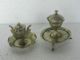 2 Pc Vintage Handcrafted Unique Fine Quality White Metal Dhoop / Incense Stand Boxes photo 2