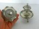 2 Pc Vintage Handcrafted Unique Fine Quality White Metal Dhoop / Incense Stand Boxes photo 5