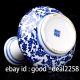Chinese Blue And White Hand - Painted Porcelain Vase W Qing Dynasty Qianlong Mark Vases photo 3