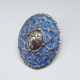 Rare Scottish Iona Silver & Blue Enamel Shield Brooch By Alexander Ritchie C1939 Brooches/ Jewellery photo 4