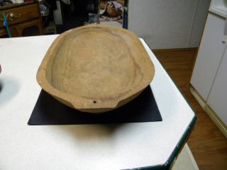 Dough Bowl Trencher Table Centerpiece - Primitive Decor Hand Carved Wood Style photo