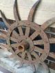 Antique John Deere Rotary Hoe,  Metal Spike Wheel,  Garden Art Sunflower Garden photo 4