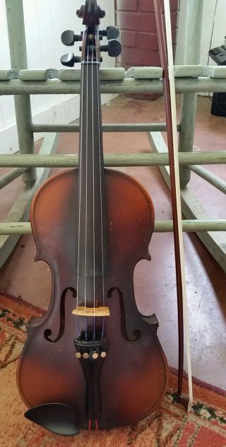 Vintage Antonius Stradivarius Cremonensis Violin Faciebat Anno 17 Bow Fiddle photo