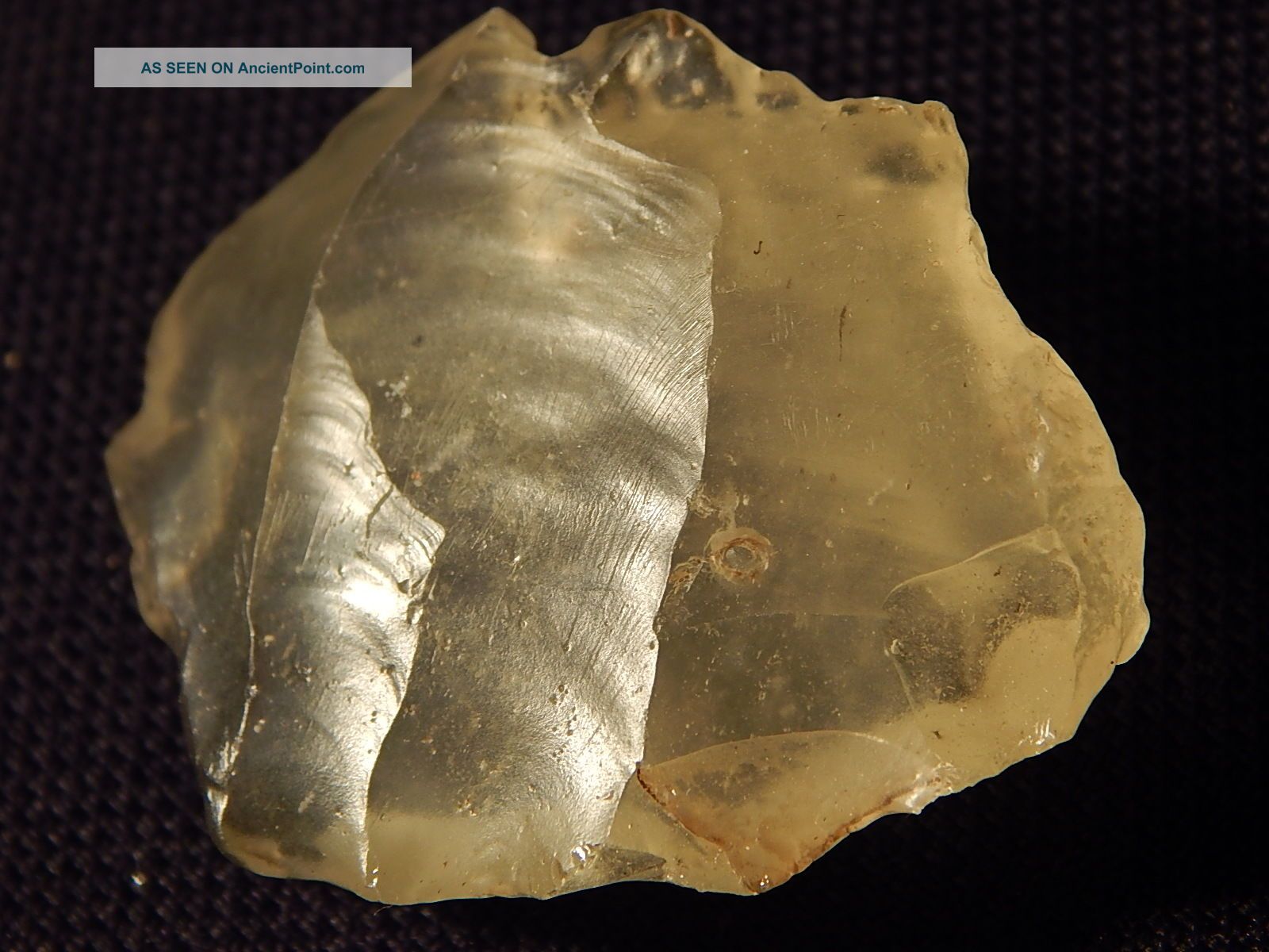 Prehistoric Tool Blade Or Core Made From Libyan Desert Glass Egypt 15.  3g Neolithic & Paleolithic photo