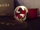 Authentic Red Leather Guccissima Gucci Belt Size 95 (34 - 38) Other photo 1