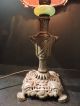 Stunning Art Deco Lamp With Jadeite & Orig Hand Painted Bird Shade Lamps photo 1