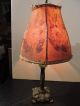 Stunning Art Deco Lamp With Jadeite & Orig Hand Painted Bird Shade Lamps photo 7