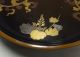 G806: Real Old Japanese Lacquer Ware Plate With Great Makie Of A Phoenix Plates photo 4