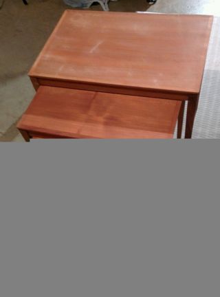 Bent Silberg Teak Nesting Tables.  Denmark - Mid Century Modern photo