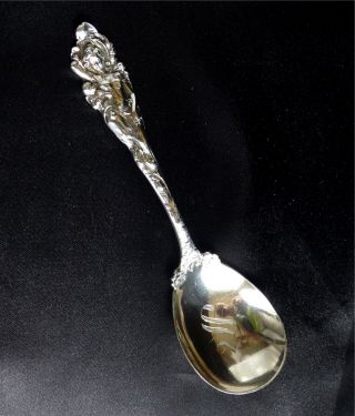 Reed & Barton Love Disarmed Sterling Silver Sugar Spoon Figural Woman Child 1899 photo