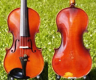 Antique Czech Violin By Richard Gareis,  Bleistadt.  Quality Tone photo