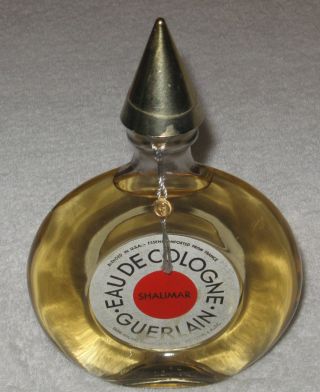 Vintage Guerlain Shalimar Perfume Bottle - Cologne -,  Full - 6 Oz - 2 photo