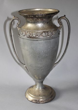 Antique Vintage Large 14.  5” Decorative 1930’s Loving Cup Sports Athletic Trophy  photo