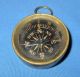 Vintage Old Collectible Brass Round Hand Magnetic Small Pocket Compass India Compasses photo 3