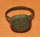 Medieval Ring With Engraved Cross - Uk Metal Detecting Find British photo 1