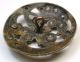 Antique Pierced Brass Button Fancy Detailed Design W/ Cut Steel Accents Buttons photo 1