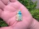 Ancient Egyptian Faience Style Head Amulet 4th - 1st Century Bc. Egyptian photo 1