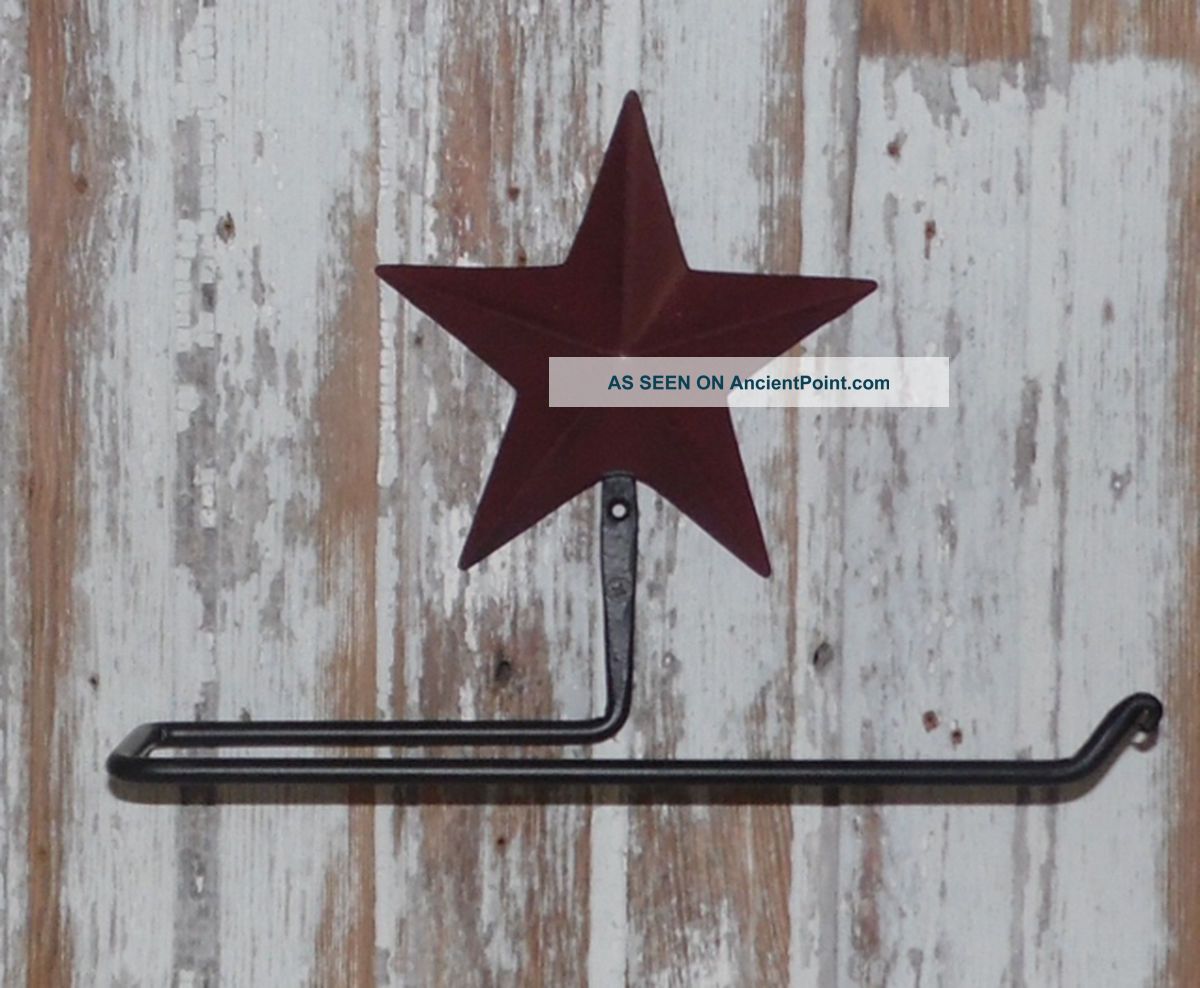Barn Star Metal Paper Towel Holder Metal Rustic Primitive Country Primitives photo