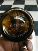 Scarce Antique Amber Glass Stars& Moon Owen ' S - Illinois Logo.  Baghdad Primitives photo 1