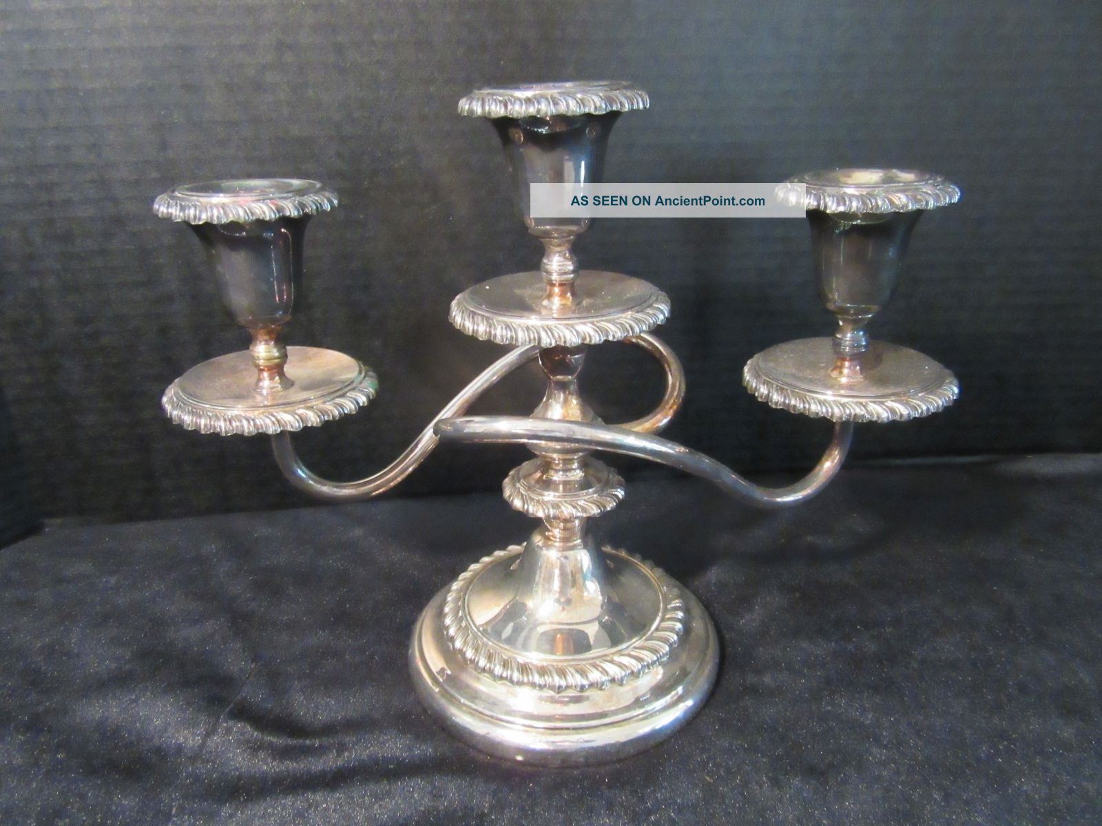 Old Silver Plate Friedman Silver Co Candelabra 3 Light Pre 1960 Candlesticks & Candelabra photo
