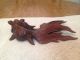 Antique Hand Carved Wooden Gold Fish.  Very Detailed Item Carved Figures photo 4