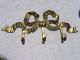 Vintage Style Solid Brass Bow Wall Hooks Hanger.  Coat/keys/hat.  Hand Made.  India Hooks & Brackets photo 2