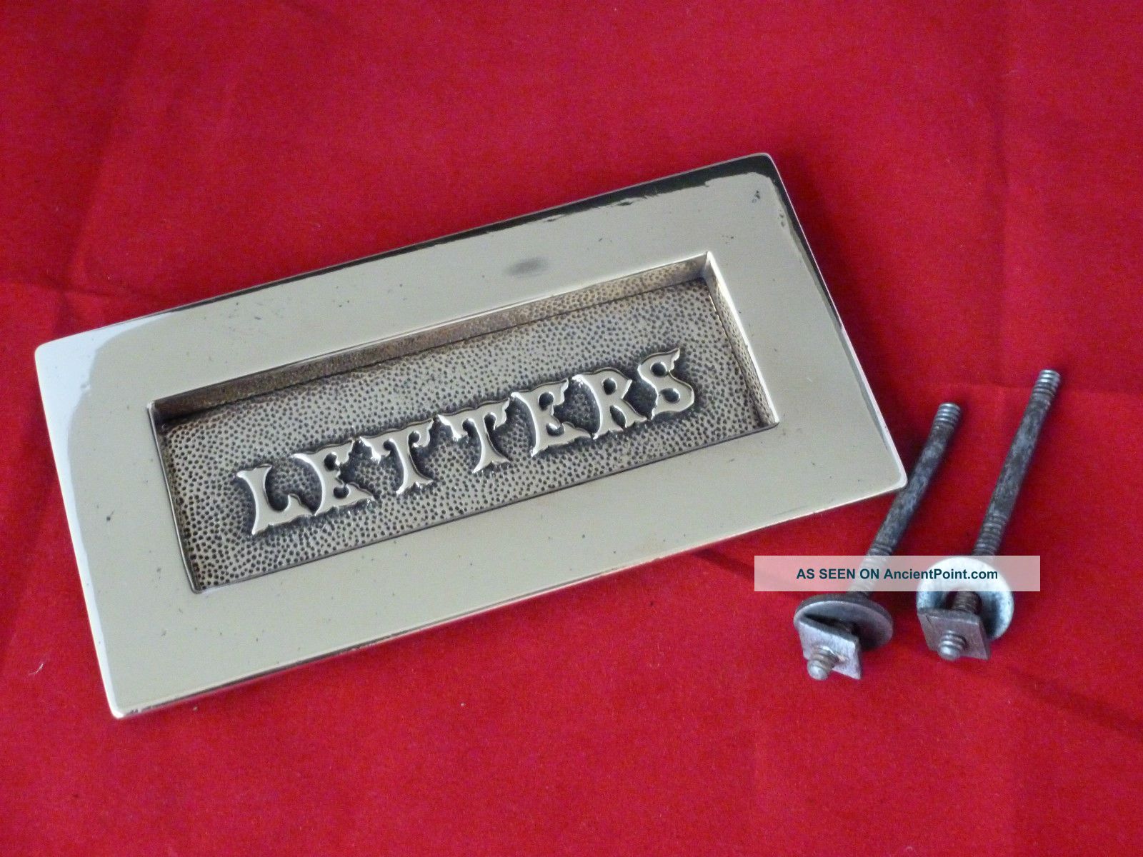 Victorian Brass Letter Box Circa 1880 - 90 Other Antique Hardware photo