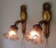 Sublime Pair C19th Antique French Gilt Bronze Wall Sconces With Swags & Bows Chandeliers, Fixtures, Sconces photo 1