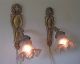 Sublime Pair C19th Antique French Gilt Bronze Wall Sconces With Swags & Bows Chandeliers, Fixtures, Sconces photo 3
