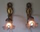 Sublime Pair C19th Antique French Gilt Bronze Wall Sconces With Swags & Bows Chandeliers, Fixtures, Sconces photo 4