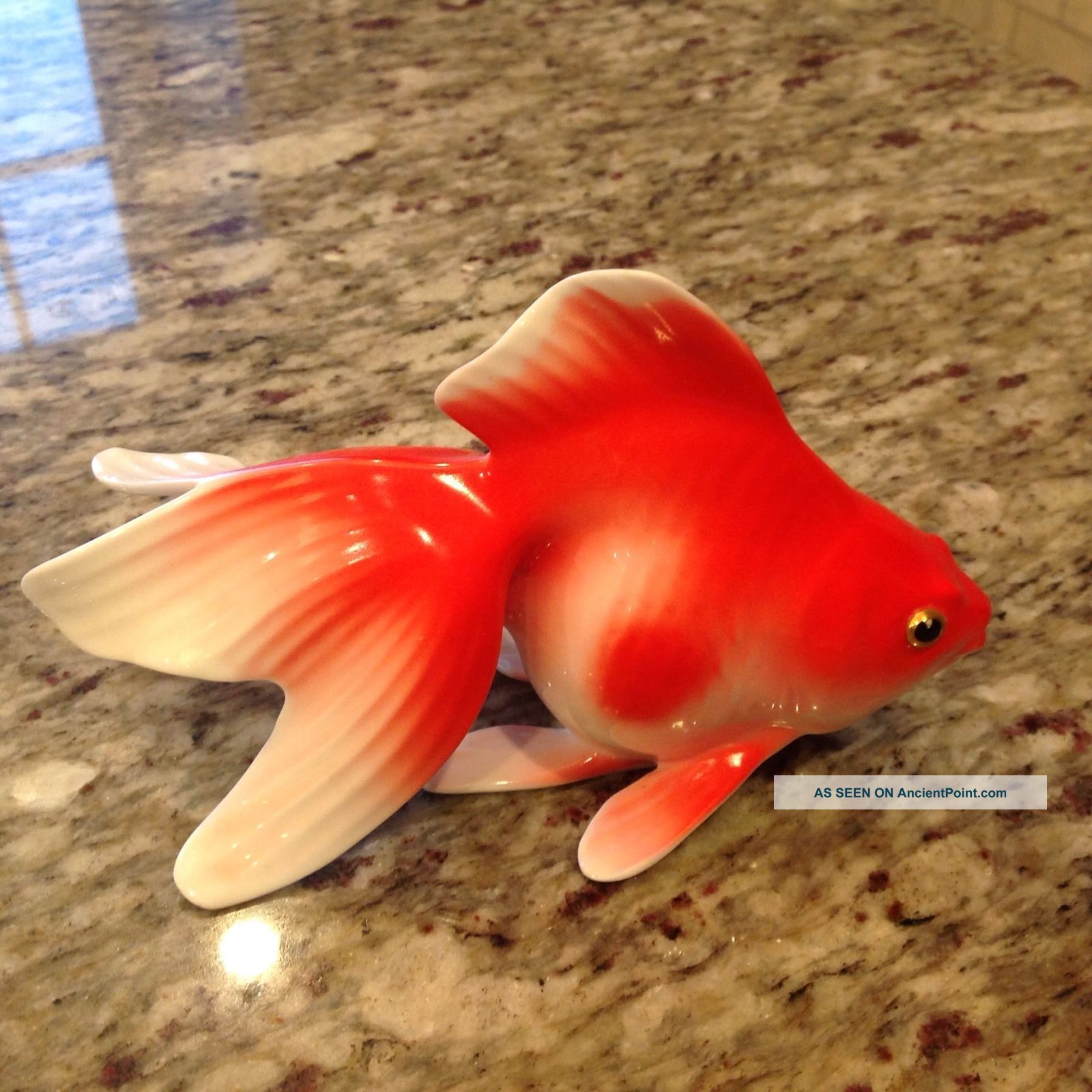 Vintage Noritake Nippon Toki Koi Goldfish Figurine Bone China Fantail Figurines photo