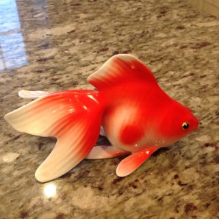 Vintage Noritake Nippon Toki Koi Goldfish Figurine Bone China Fantail photo