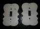 Pair Vintage Japan Ceramic Porelain Light Switch Covers Switch Plates & Outlet Covers photo 4
