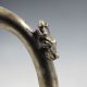 Chinese Old Antiques Handmade Jade Silver Pipe Leading Other Antique Chinese Statues photo 3