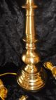 Rare Stiffel Brass Lamps Great Shine To The Pair Lamps photo 3