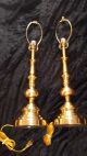 Rare Stiffel Brass Lamps Great Shine To The Pair Lamps photo 7