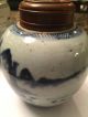 Antique Asian Blue & White Porcelain Canton Ginger Jar Jars photo 1