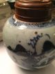 Antique Asian Blue & White Porcelain Canton Ginger Jar Jars photo 4