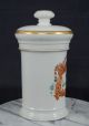 19th Century Apothecary Jar Hoj: De Ment V Paris White Porcelain French Bobin Bottles & Jars photo 4