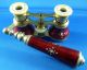 Antique French Ruby Red Enamel Opera Glasses With Mother Of Pearl & Ormolu Optical photo 9
