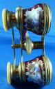 Antique French Ruby Red Enamel Opera Glasses With Mother Of Pearl & Ormolu Optical photo 10