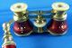 Antique French Ruby Red Enamel Opera Glasses With Mother Of Pearl & Ormolu Optical photo 4