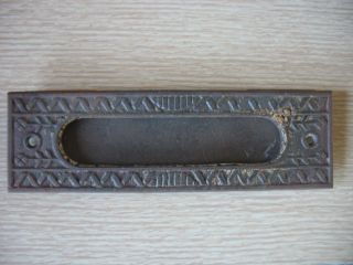 Antique Door Letters Mail Slot Eastlake Cast Iron Exterior Piece 1890 ' S photo