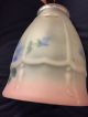 Painted Blue And Pink Opaque Glass Shade For Antique Arm Or Floor Lamp Globe Chandeliers, Fixtures, Sconces photo 1