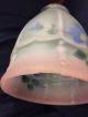 Painted Blue And Pink Opaque Glass Shade For Antique Arm Or Floor Lamp Globe Chandeliers, Fixtures, Sconces photo 4
