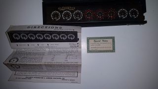 Antique Addometer Adding Machine W/stylus In.  Usa Made photo